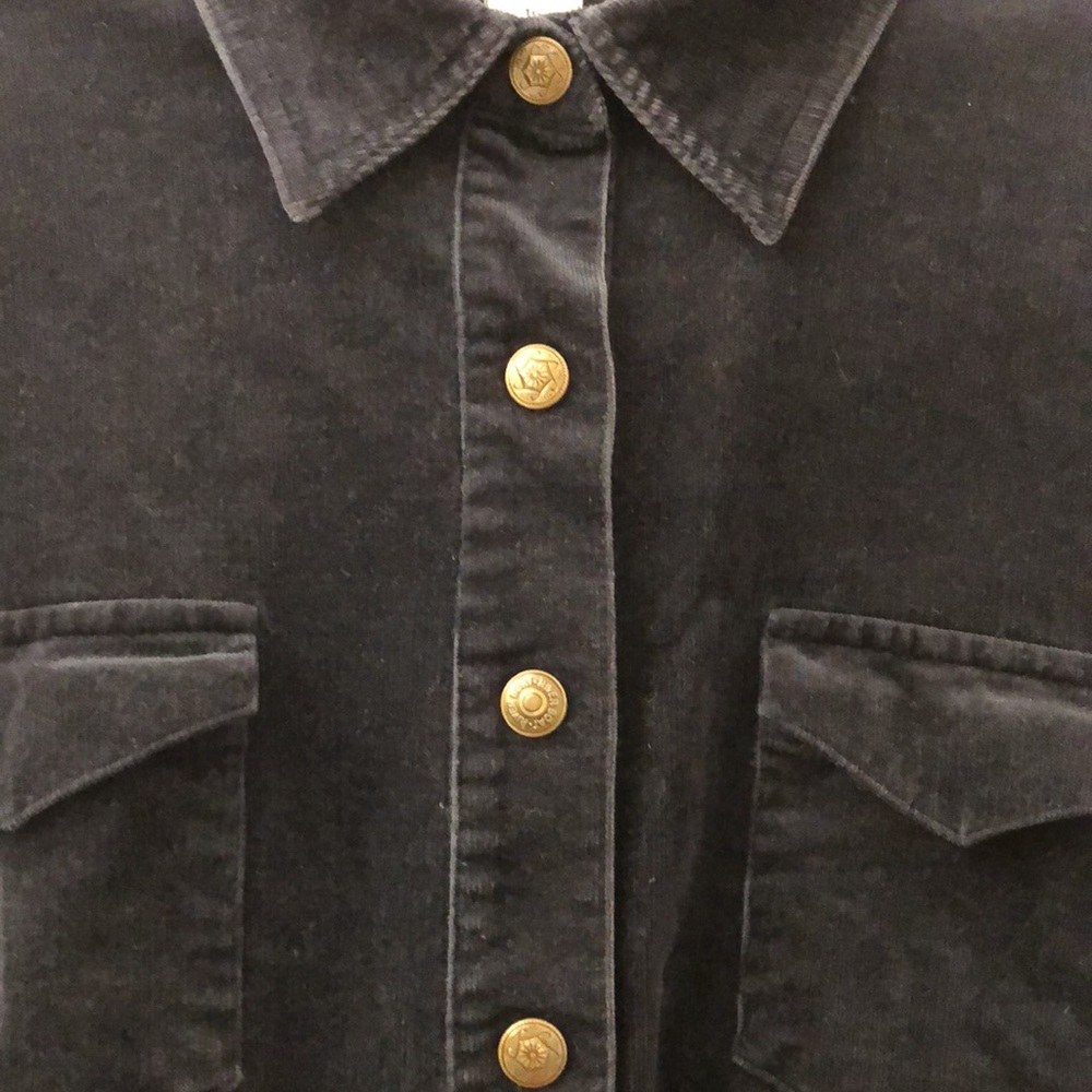 🌺 > Northern Traditions Vintage Western Corduroy Collared Button Down Shirt 10 - Picture 3 of 6